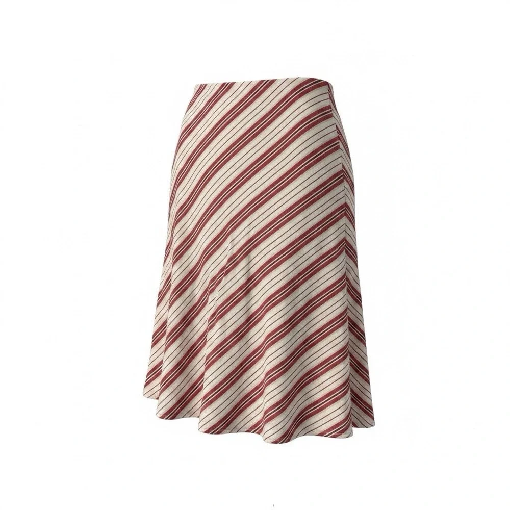 Ann Taylor Loft - A Line Skirt Women’s Size 4 Multicolored Striped Lined 28Wx24L